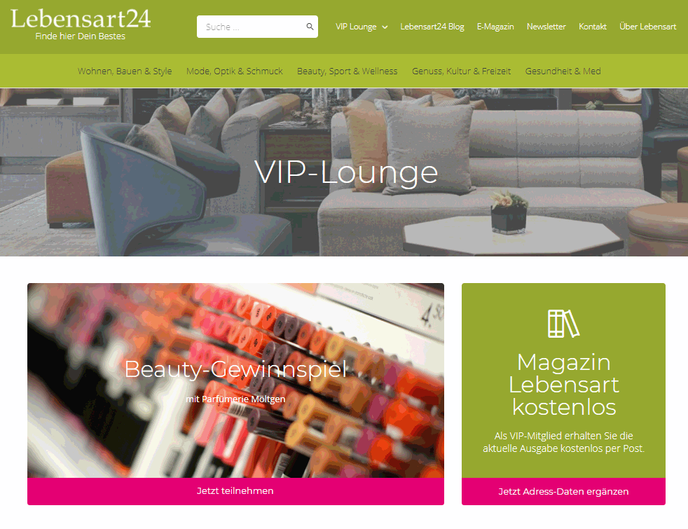 Lebensart24 VIP Lounge