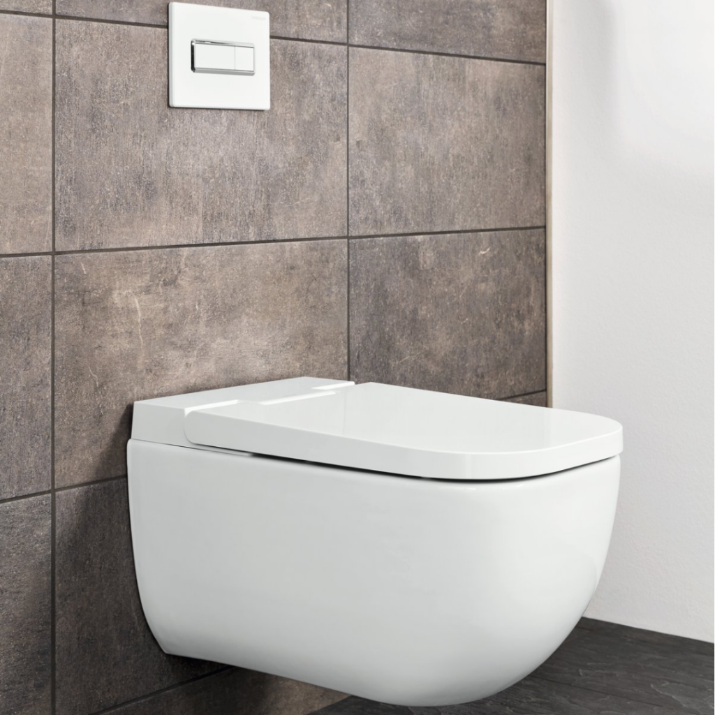 FRESH & CLEAN Vigour derby Aquawash Dusch-WC im Design des Softpurismus. Zu erleben bei ELEMENTS BY KEMMERLING